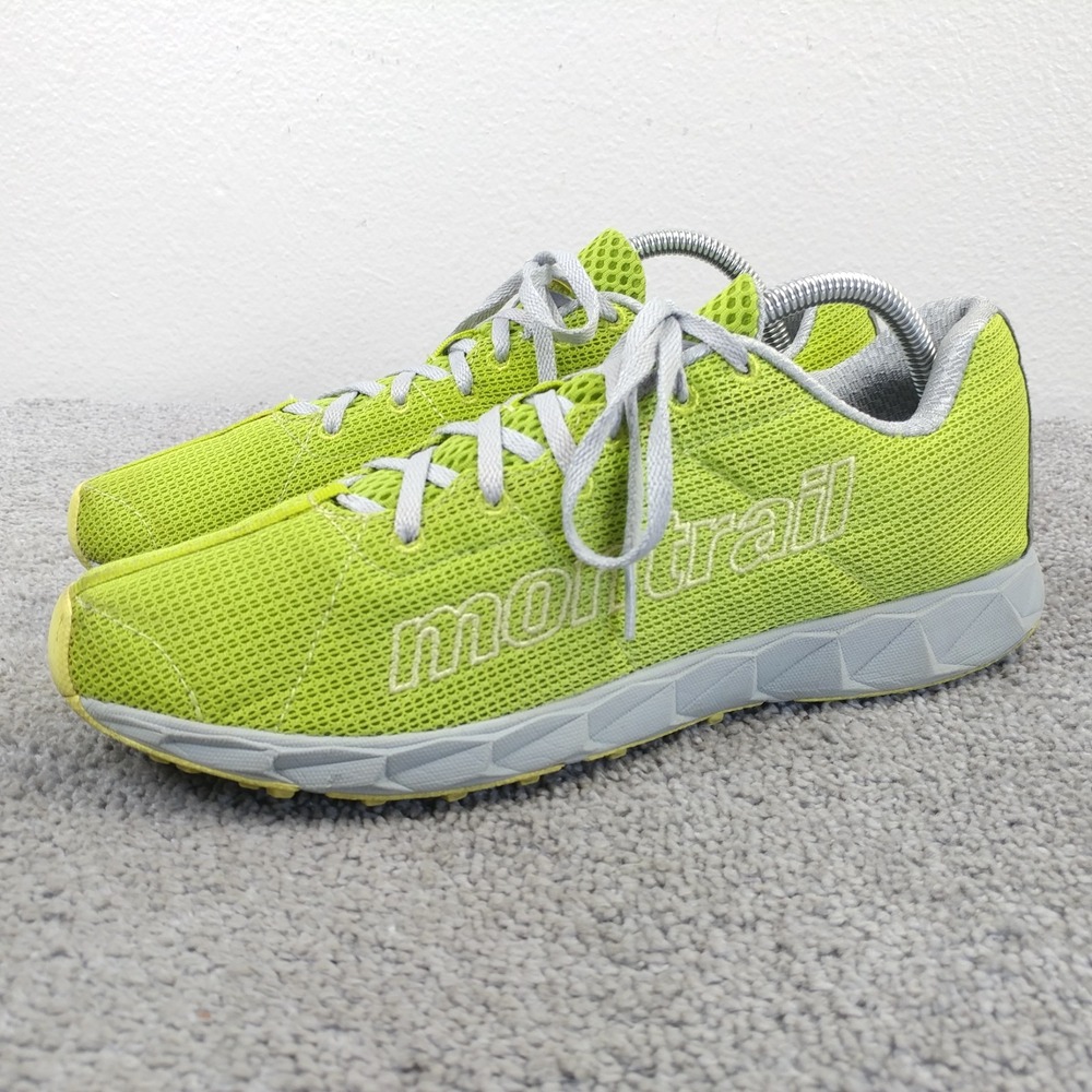 Montrail Rogue Fly Trail Womens Size 11 Running Shoes Green Yellow GL2143-346
